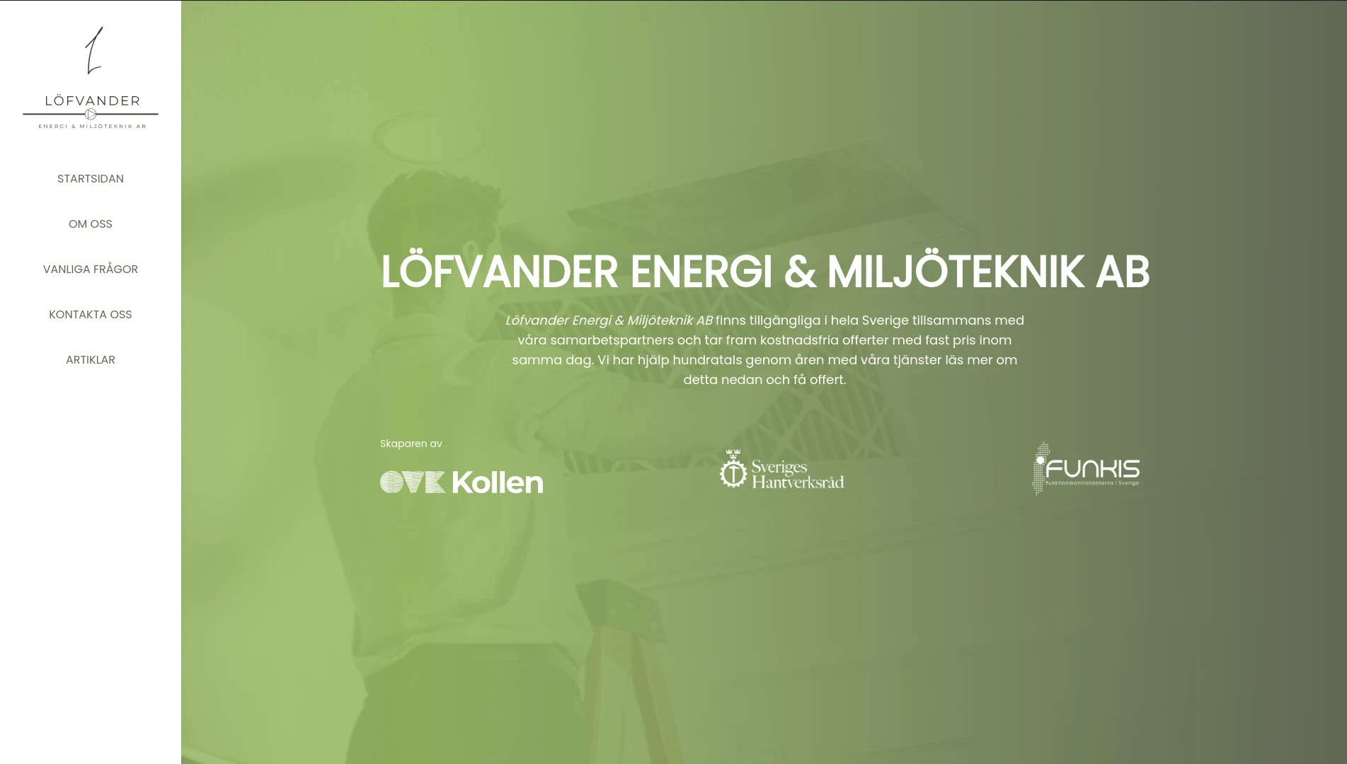 Ny webbplats till Löfvander Energi & Miljöteknik AB